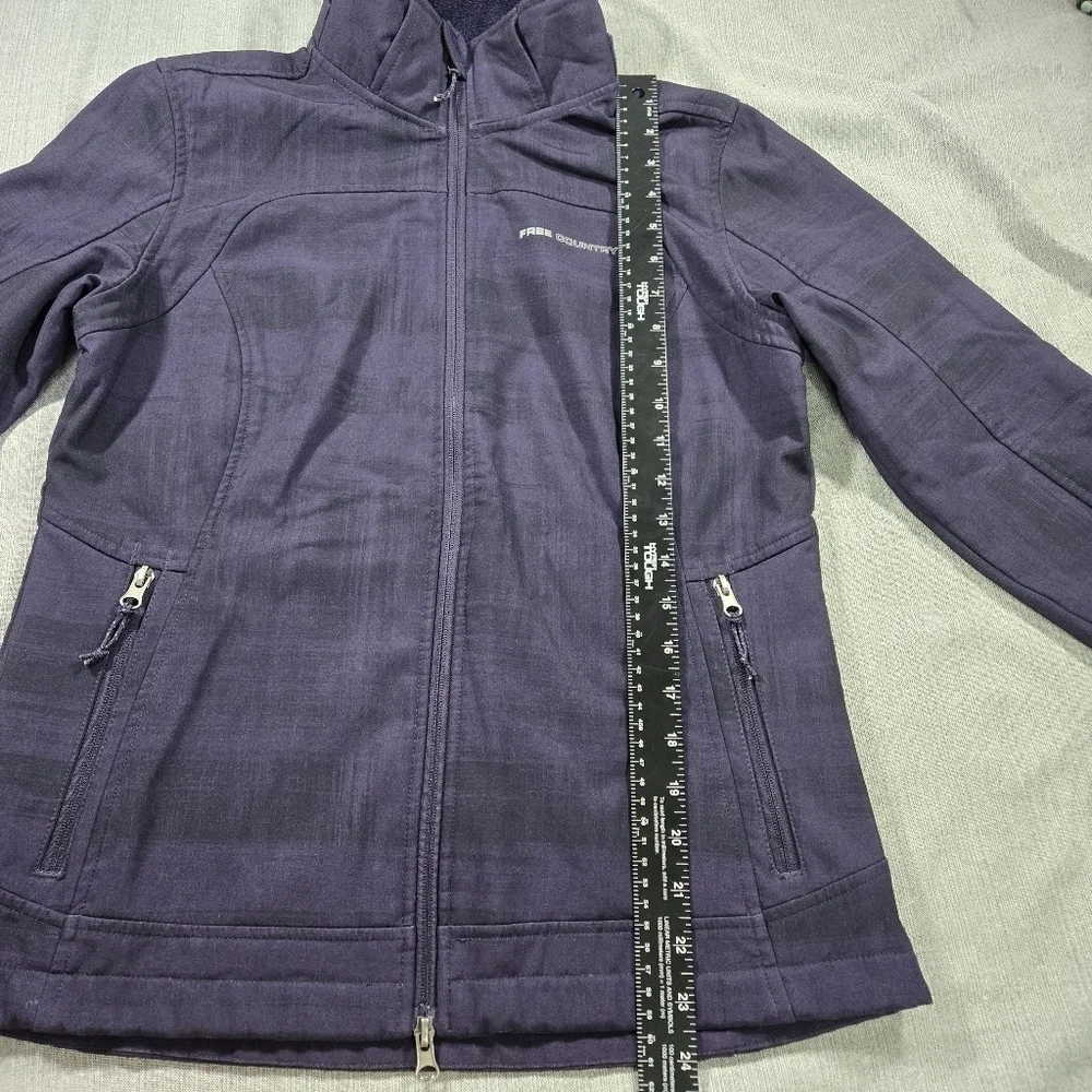 Free Country Ladies SM Purple Faux Fur Lined Jacket Winter Snow Lodge Cozy EUC